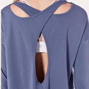 Lululemon Back Into It Long Sleeve - Size Large - Moody Blue